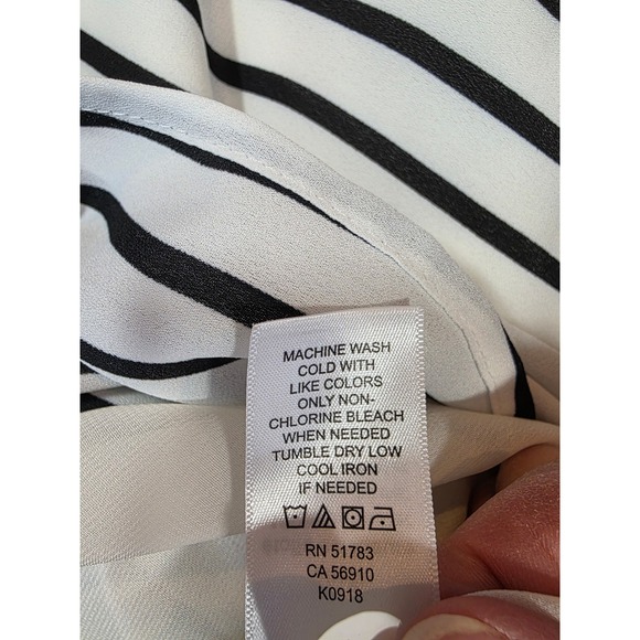 Maurices Womens Plus Size 2 Cold Shoulder Striped Ruffle Blouse Shirt Top /B165 - Picture 11 of 11